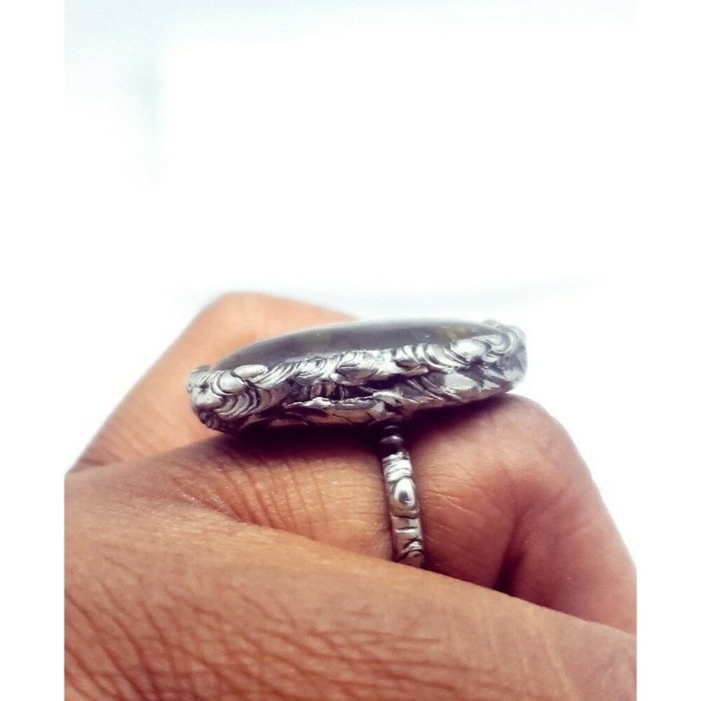Labradorite Crystal Ring Adjustable - Picture 11 of 12